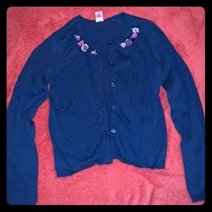 Gymboree 10/12 girls flower cardigan